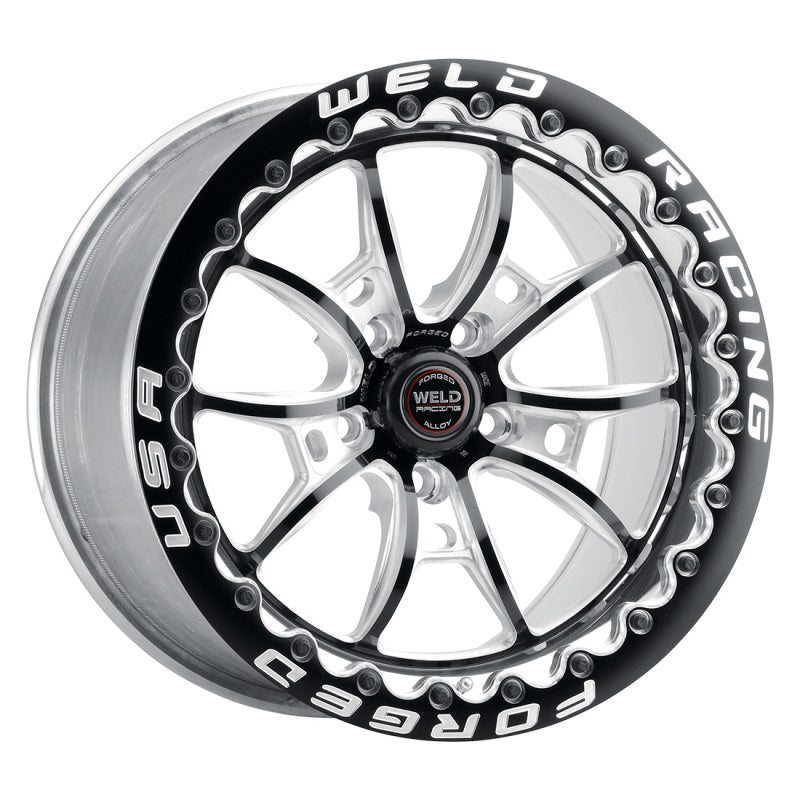 Weld S80 18x5 / 5x4.5 BP / 2.1in. BS (-23mm Offset) Black Wheel 3.18 ID (High Pad) - non-Beadlock Weld Wheels - Forged