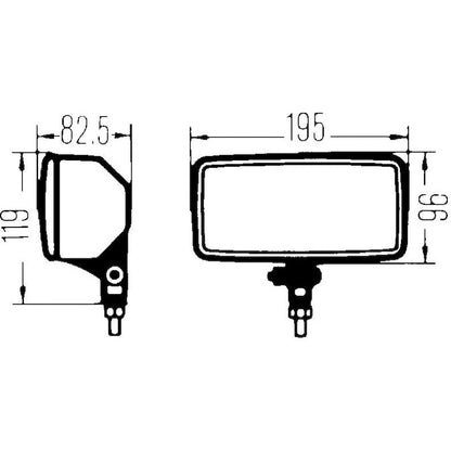 Hella Headlamp ZNWH 0/180GR SWMK MGS12 1ND Hella Driving Lights