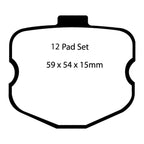 EBC 06-08 Chevrolet Corvette (C6) 7.0 (Z06) Yellowstuff Front Brake Pads EBC Brake Pads - Performance