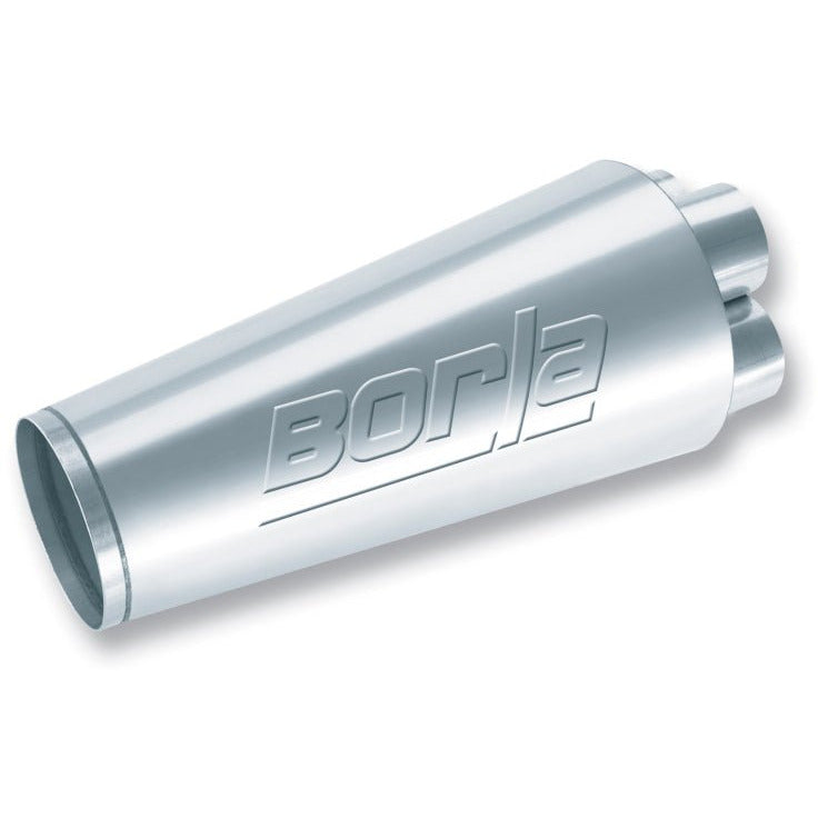 Borla XR-1 Shorty Collector Muffler 2.25in Inlet 4in Outlet 14inx6.75in - Round Borla Muffler