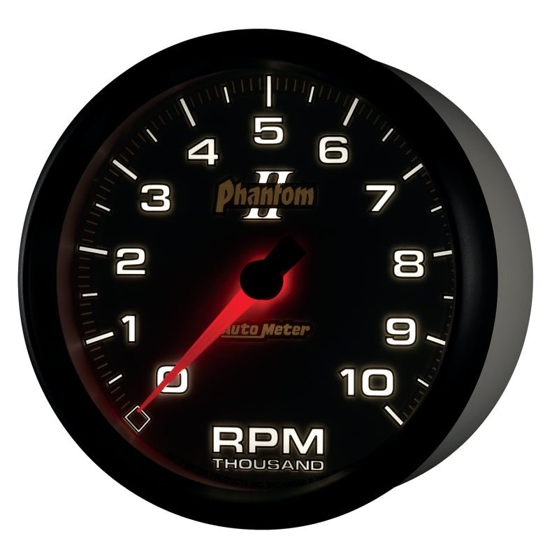 Autometer Phantom II 5in Electrical 10K RPM In-Dash Tachometer AutoMeter Gauges