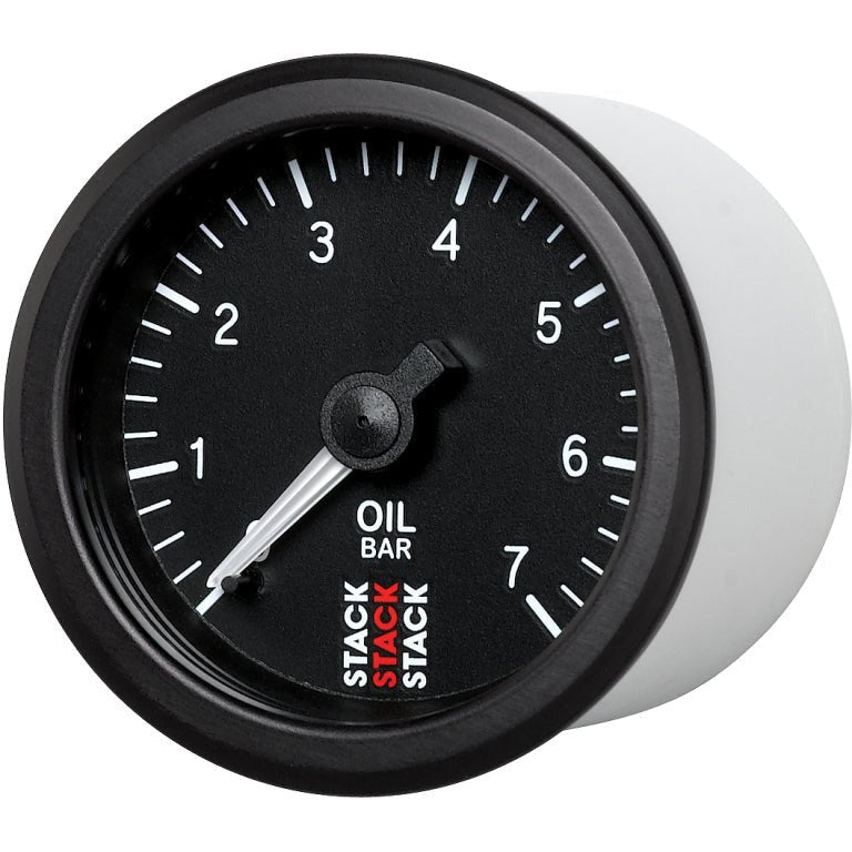 Autometer Stack Instruments 52mm 0-7 BAR M10 (M) Mechanical Oil Pressure Gauge - Black AutoMeter Gauges