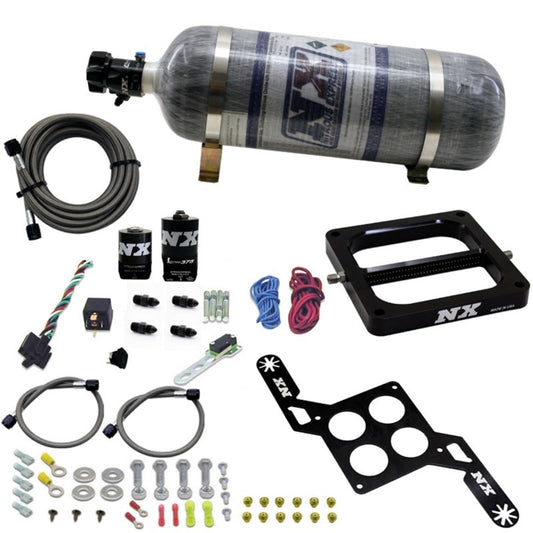 Nitrous Express 4500 RNC Conventional Nitrous Plate Kit w/.375in Solenoid w/12lb Bottle