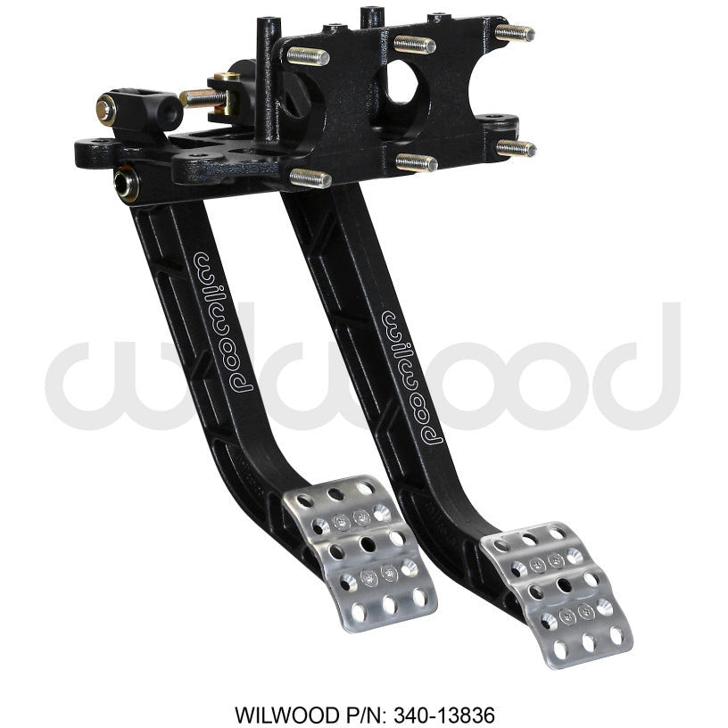 Wilwood Adjustable Dual Pedal - Brake / Clutch - Rev. Swing Mount -6.25:1 Brake 5.1:1 Clutch Wilwood Pedals