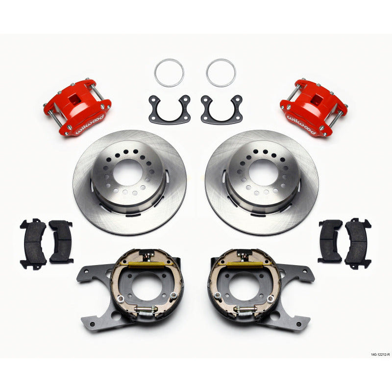 Wilwood D154 P/S Park Brake Kit Red Small Ford 2.50in Offset Wilwood Big Brake Kits