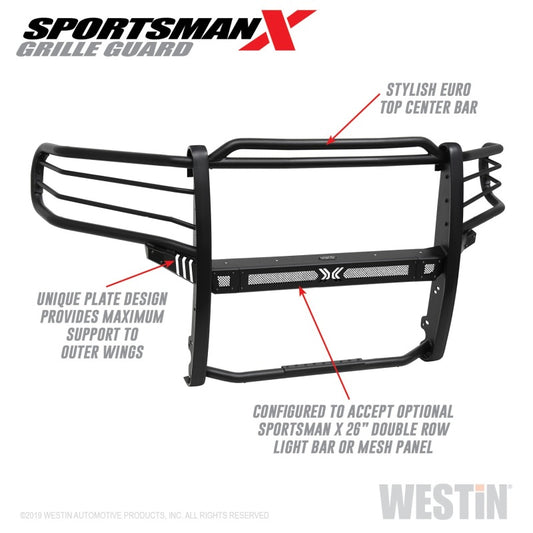 Westin 19-21 Ram 1500 Sportsman X Grille Guard - Textured Black (Excluding Classic & Rebel)