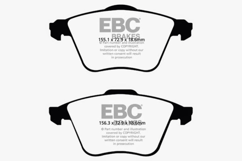 EBC 07-13 Mazda 3 2.3 Turbo Greenstuff Front Brake Pads