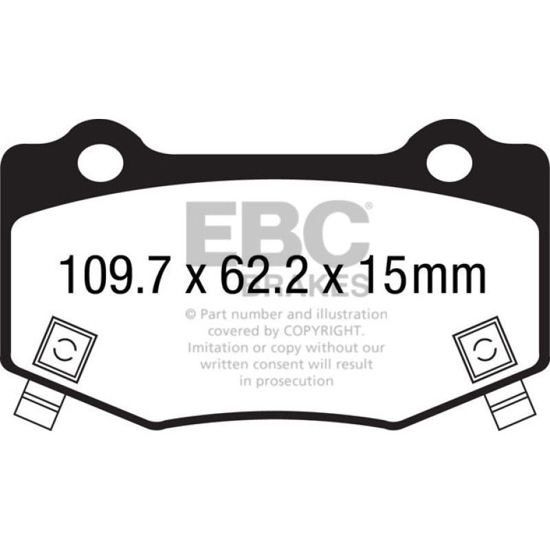 EBC 14+ Chevrolet Corvette Stingray (C7) 6.2 Bluestuff Rear Brake Pads EBC Brake Pads - Racing