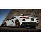 Borla 2020 Chevrolet Corvette C8 6.2 ATAK 3in Exhaust System Dual Round Rolled A/C Black Chrome Tips Borla Catback