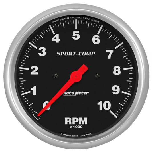 Autometer Sport-Comp 5in 10000 RPM Electronic In Dash Tachometer AutoMeter Gauges