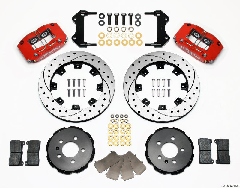 Wilwood Dynapro Radial Front Kit 12.19in Drilled Red 99-03 Jetta IV & Golf IV