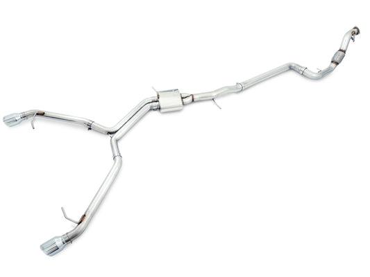 AWE Tuning Audi B9 A4 Track Edition Exhaust Dual Outlet - Chrome Silver Tips (Includes DP)