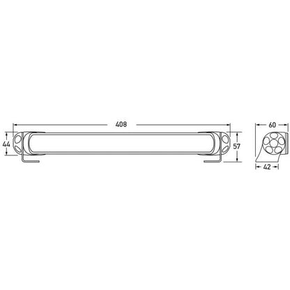 Hella LED Lamp Light Bar 9-34V 350/16in WIDE MV Hella Light Bars & Cubes