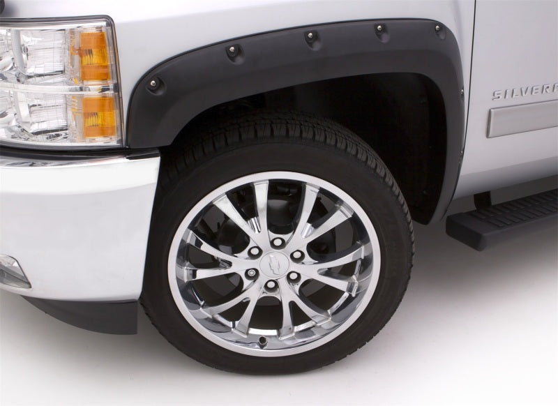 Lund 15-17 Chevy Silverado 2500 RX-Rivet Style Textured Elite Series Fender Flares - Black (4 Pc.)