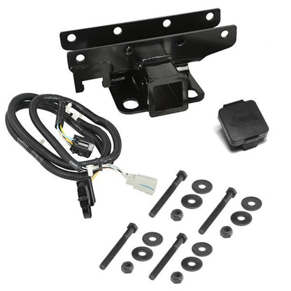 Rugged Ridge Receiver Hitch Kit Jeep Logo 07-18 Jeep Wrangler Rugged Ridge Hitch Accessories