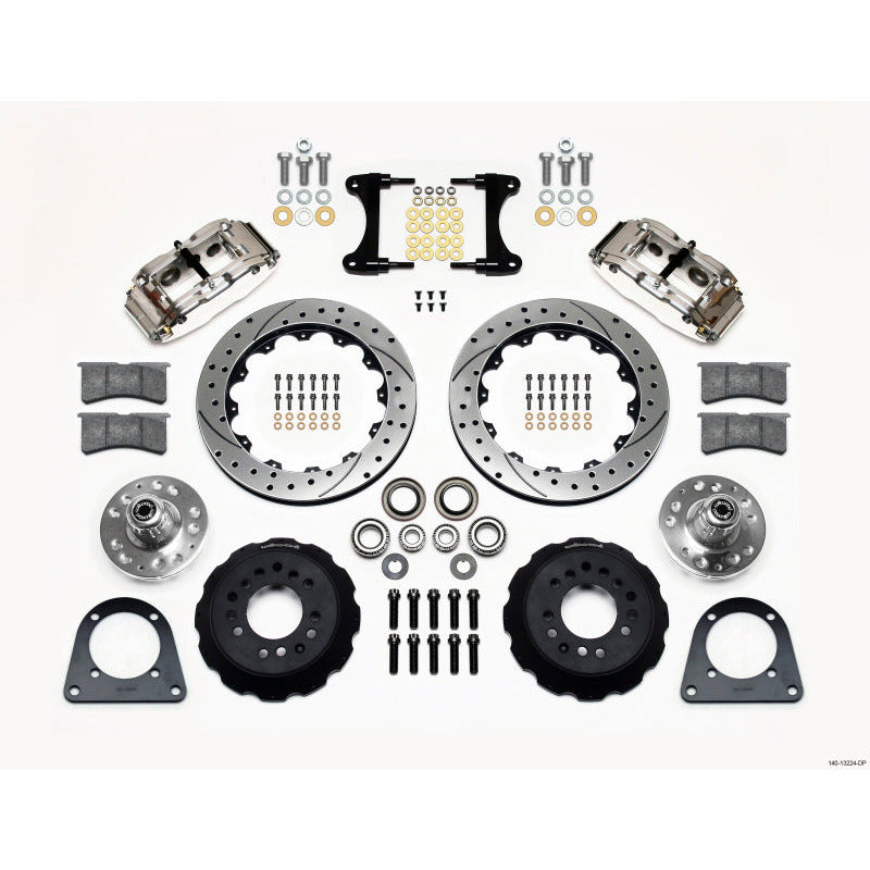 Wilwood Narrow Superlite 6R Front Hub Kit 12.88in Drill Pol TCI-IFS 71-78 (Pinto Based) Wilwood Big Brake Kits