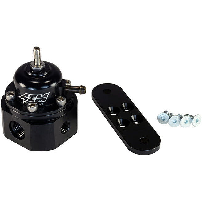 AEM Universal Black Adjustable Fuel Pressure Regulator AEM Fuel Pressure Regulators