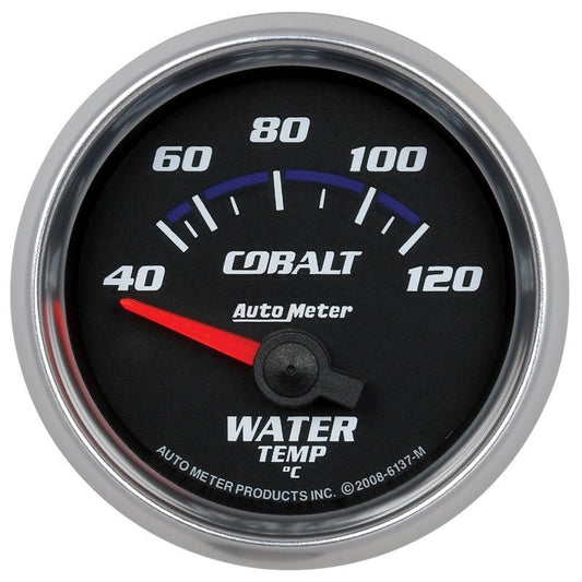 Autometer Cobalt 52mm Short Sweep Electronic 40-120 Deg C Water Temprature Gauge AutoMeter Gauges
