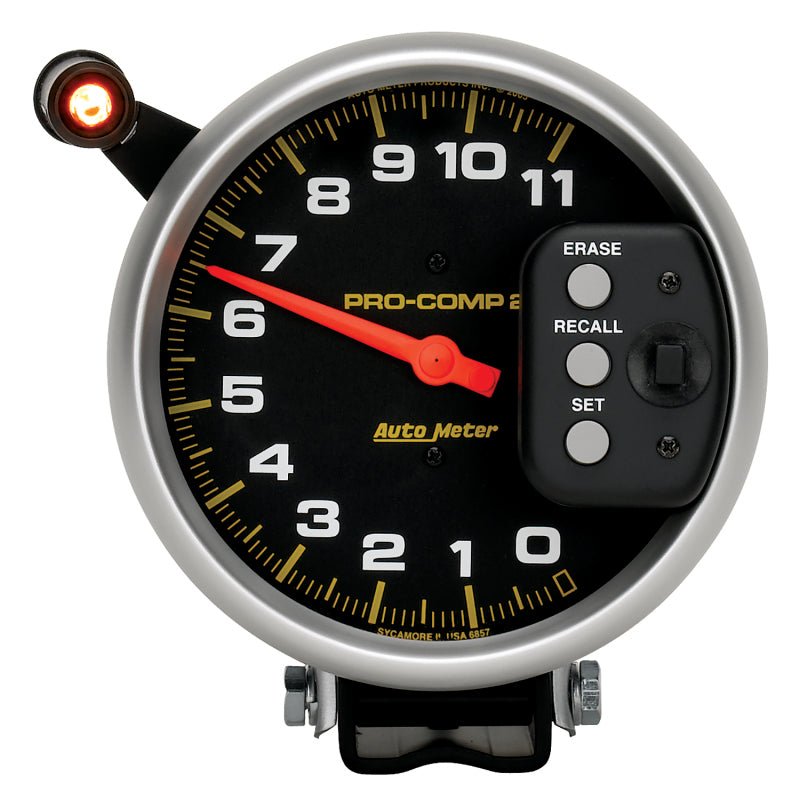 Autometer 5 inch 11000 RPM Single Range w/ Pro-Comp 2 & Memory Tachometer AutoMeter Gauges