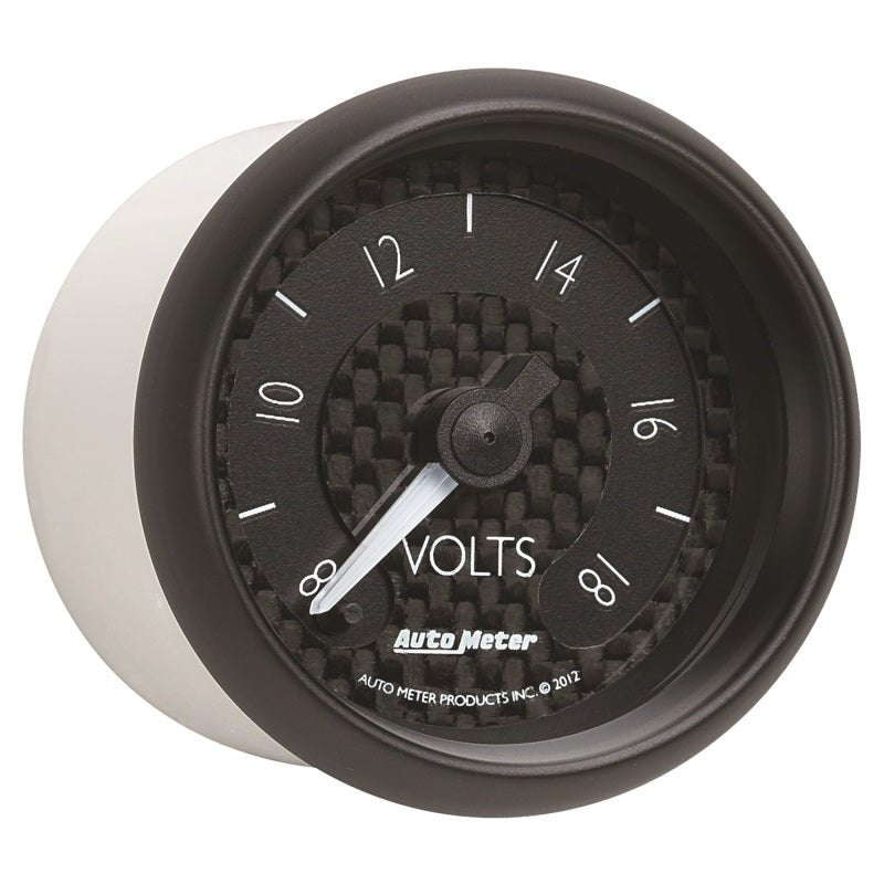 Autometer GT Series 52mm Full Sweep Electronic 8-18 Volts Voltmeter AutoMeter Gauges