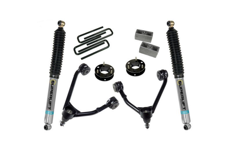 Superlift 07-16 Chevy Silv 1500 2WD 3.5in Lift Kit w/ Cast Steel Control Arms & Bilstein Rear Shocks