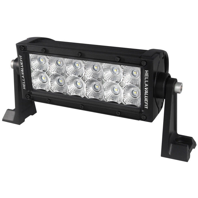 Hella Value Fit Sport 8in Light - 36W Dual Row Flood Beam - LED Hella Light Bars & Cubes