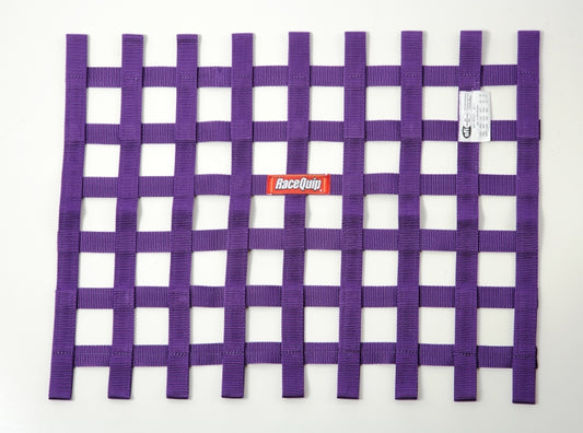 RaceQuip Purple 18in H x 24W SFI Ribbon Window Net