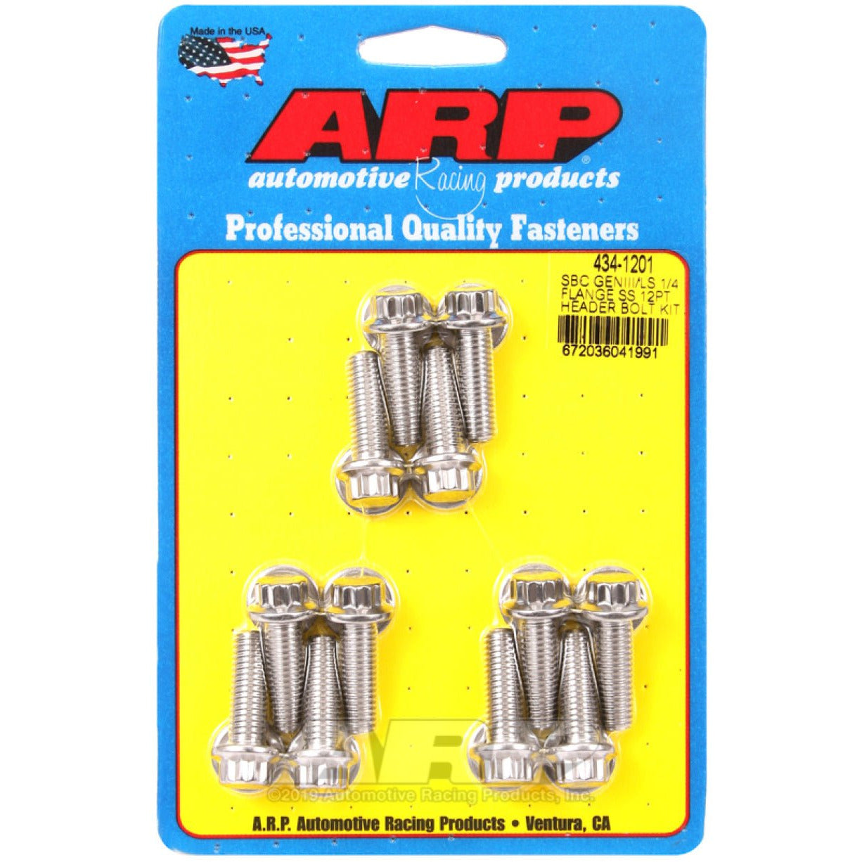 ARP Chevy SBC/GenIII LS 1/4in Flange SS 12pt Header Bolt Kit ARP Hardware Kits - Other