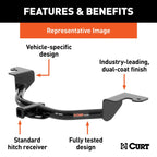 Curt 97-01 Chevrolet Corvette Class 1 Trailer Hitch w/1-1/4in Receiver BOXED Curt Hitch Receivers