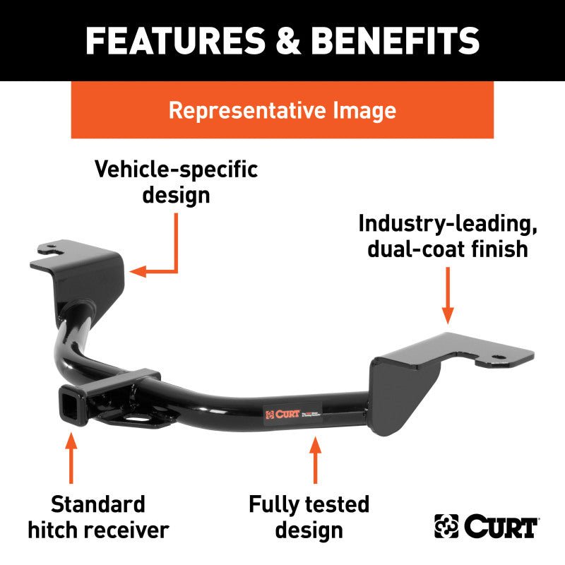 Curt 97-01 Chevrolet Corvette Class 1 Trailer Hitch w/1-1/4in Receiver BOXED Curt Hitch Receivers