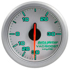 Autometer Airdrive 2-1/6in Boost/Vac Gauge 30in HG/30 PSI - Silver AutoMeter Gauges