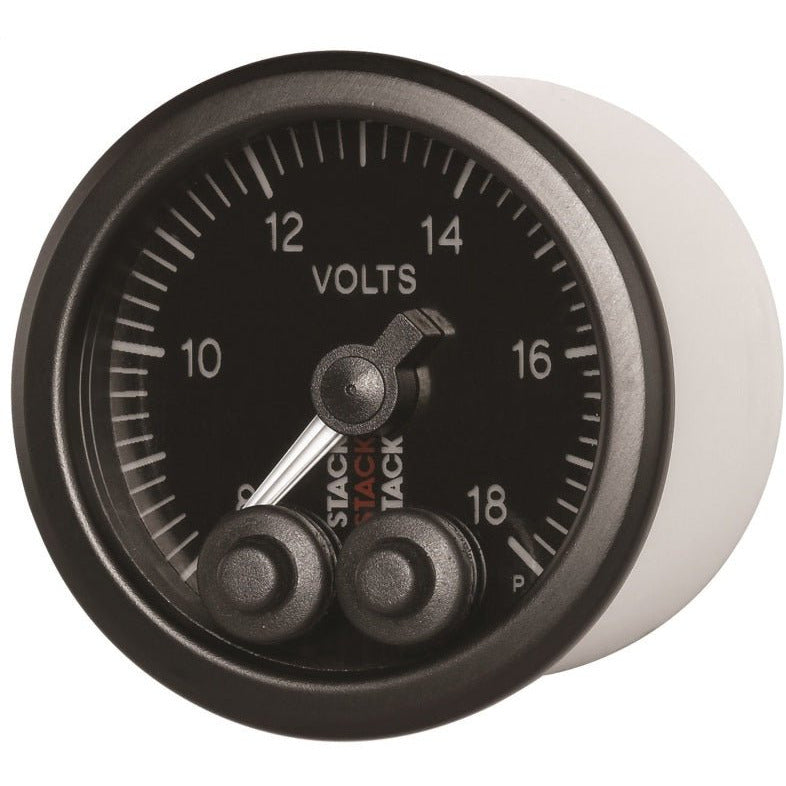 Autometer Stack 52mm 8-18V Pro-Control Battery Voltage Gauge -Black AutoMeter Gauges