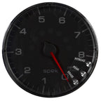 Autometer Spek-Pro Gauge Tachometer 5in 8K Rpm W/Shift Light & Peak Mem Black/Chrome AutoMeter Gauges