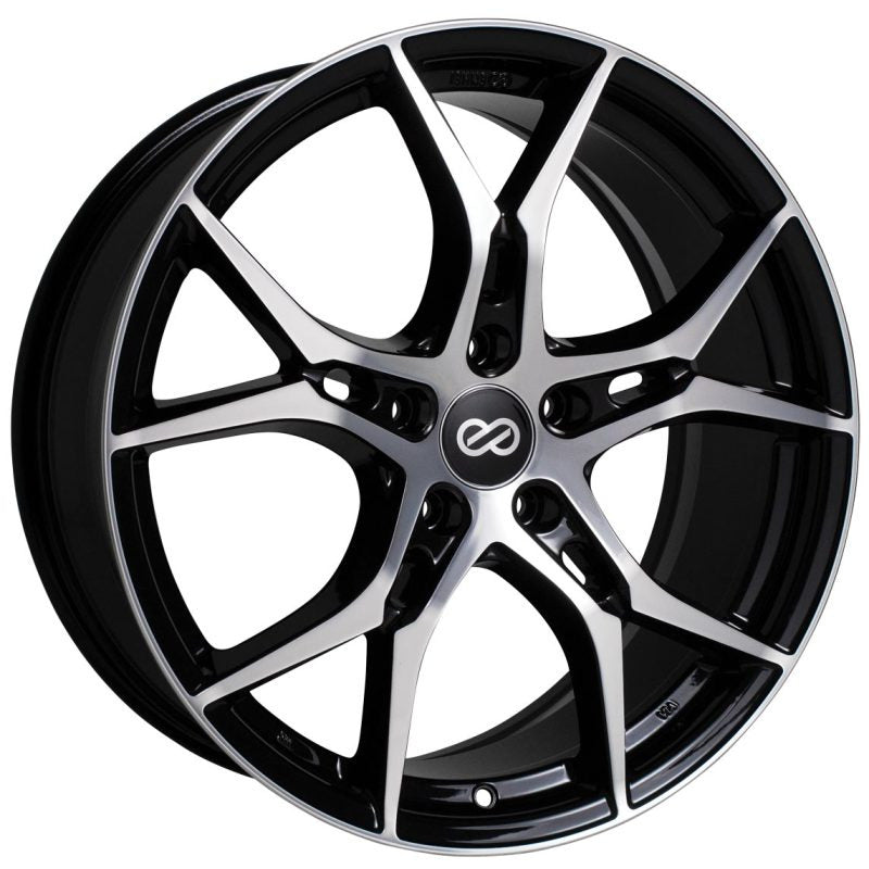 Enkei Vulcan 18X8.0 45mm Offset 5x114.3 Bolt 72.6mm Bore Black Machined Wheel Enkei Wheels - Cast
