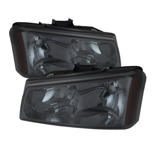 Xtune Chevy Silverado 1500/2500/3500 03-06 Crystal Headlights Smoke HD-JH-CSIL03-SM-AM SPYDER Headlights