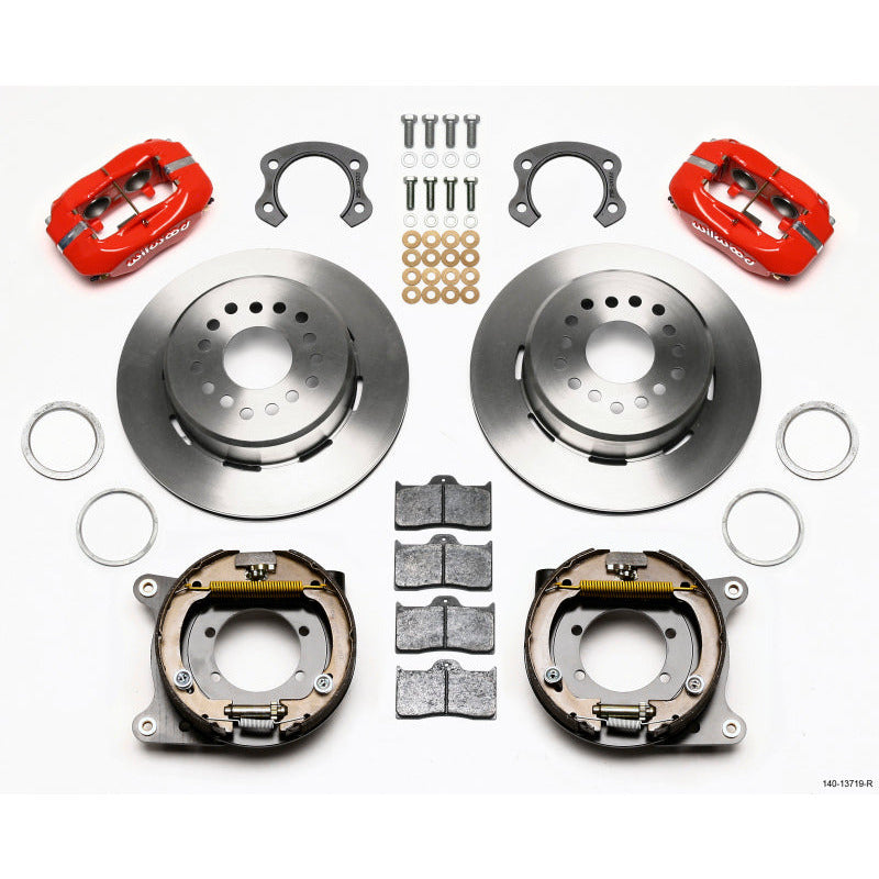 Wilwood Forged Dynalite P/S Park Brake Kit Red Ford 8.8 Special w/2.50in Offset-5 Lug Wilwood Big Brake Kits