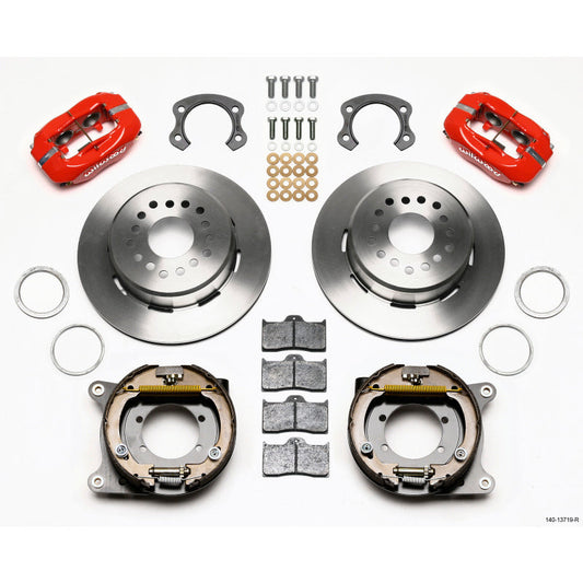 Wilwood Forged Dynalite P/S Park Brake Kit Red Ford 8.8 Special w/2.50in Offset-5 Lug Wilwood Big Brake Kits