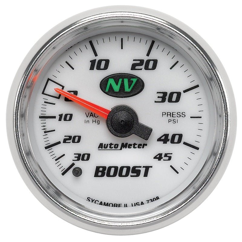 Autometer 52mm Mechanical 30 In Hg-Vac/45 PSI Vacuum / Boost Gauge AutoMeter Gauges