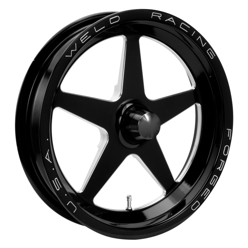 Weld Alumastar 1-Piece 15x3.5 / Anglia Spindle MT / 1.75in. BS Black Wheel - Non-Beadlock Weld Wheels - Forged