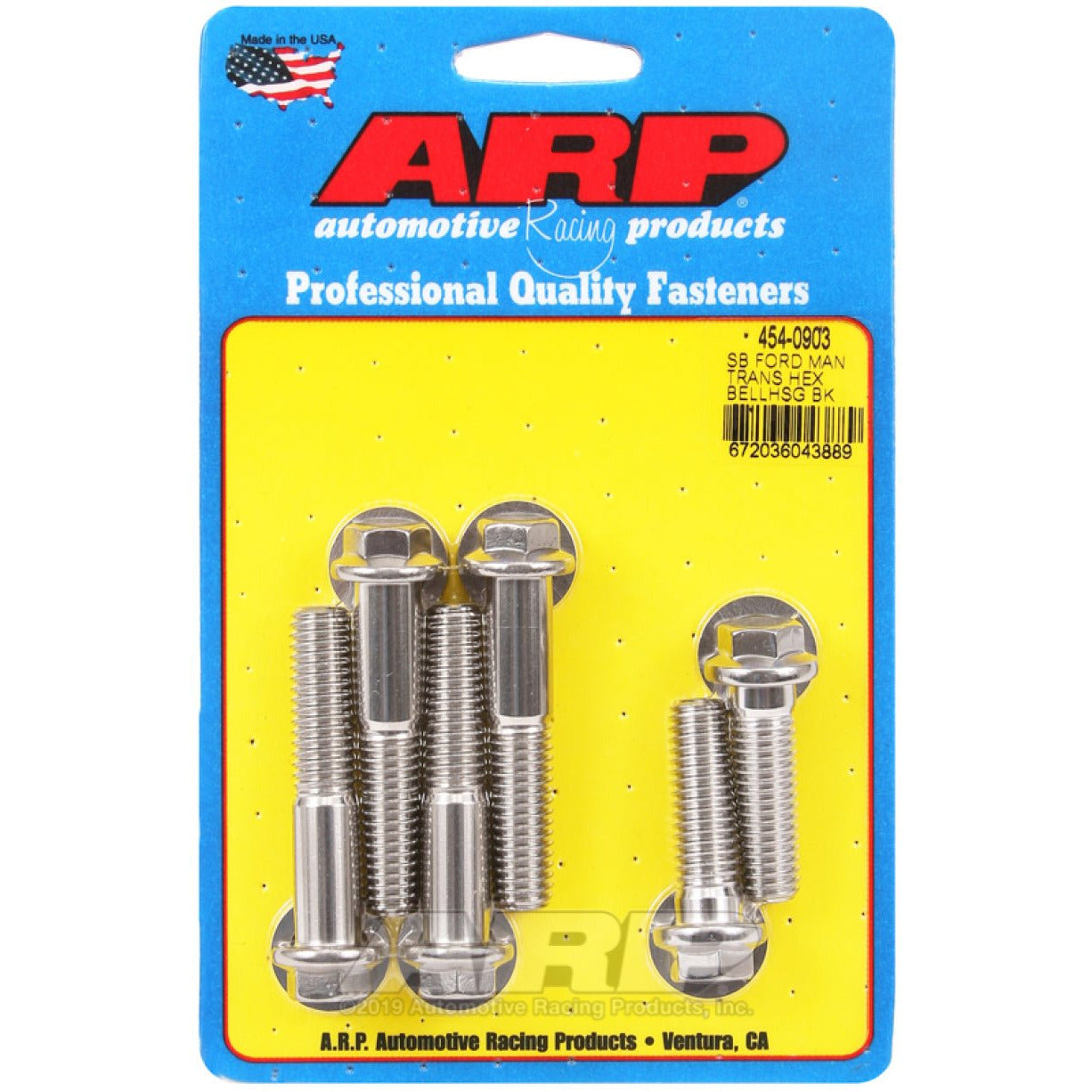 ARP Small Block Ford Manual Transmission Hex Bellhousing Bolt Kit - Polished Stainless Steel ARP Hardware Kits - Other