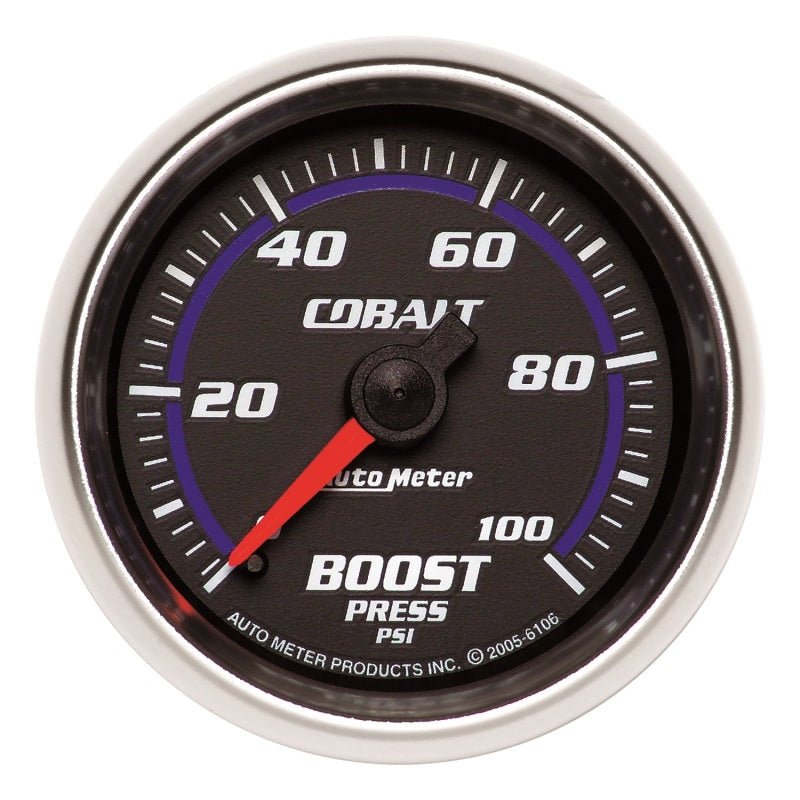 Autometer Cobalt 52mm 0-100psi Mechanical Boost Gauge AutoMeter Gauges
