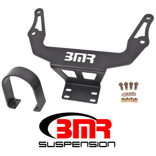 BMR 08-17 Challenger Front Driveshaft Safety Loop - Black Hammertone BMR Suspension Driveshaft Loops