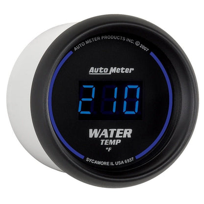 Autometer Cobalt Digital 52.4mm Black 0-300 deg F Water Temperature Gauge AutoMeter Gauges