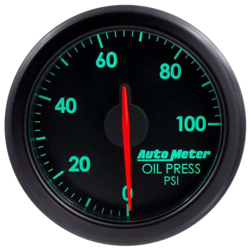 Autometer Airdrive 2-1/6in Oil Pressure Gauge 0-100 PSI - Black AutoMeter Gauges