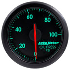 Autometer Airdrive 2-1/6in Oil Pressure Gauge 0-100 PSI - Black AutoMeter Gauges