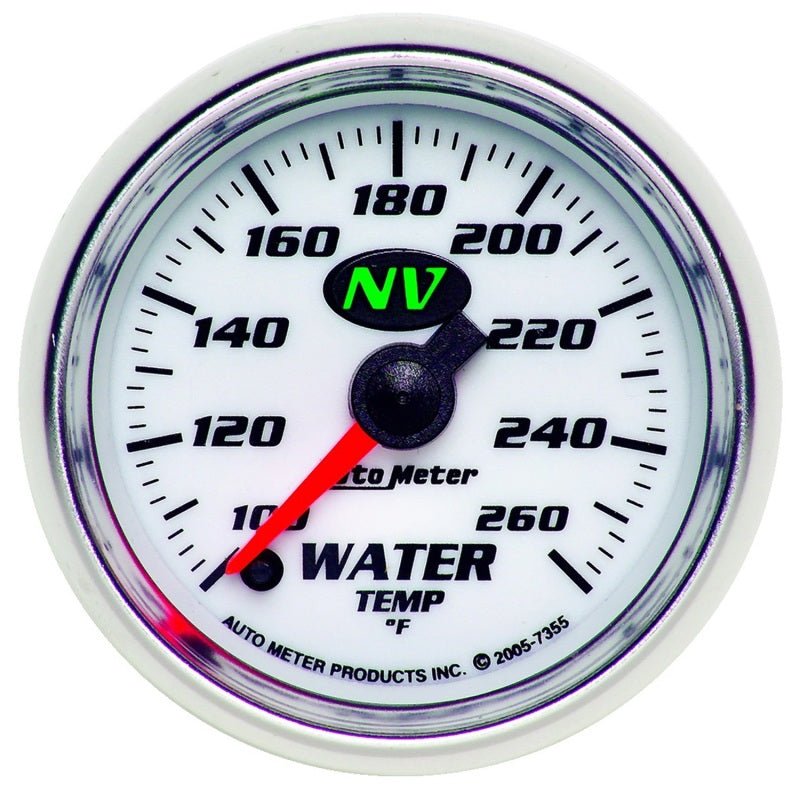 Autometer NV 2-1/16in 100-260 Deg F Stepper Motor Water Temp Gauge AutoMeter Gauges