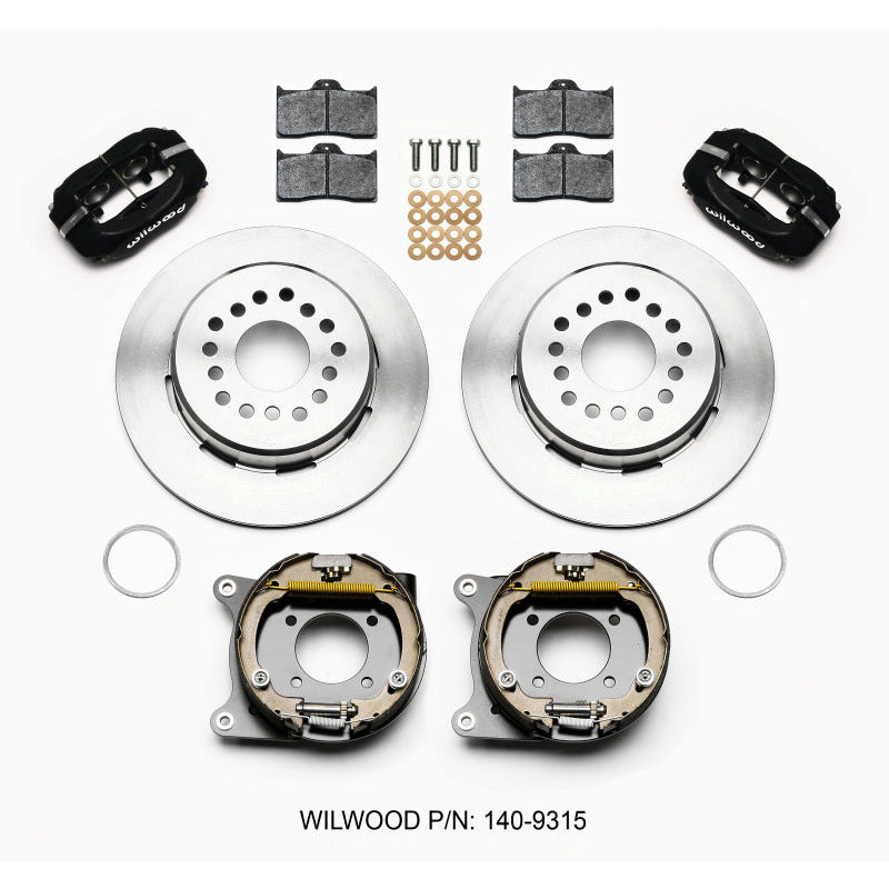 Wilwood Forged Dynalite P/S Park Brake Kit 12 Bolt 2.75in offset Staggered Shock Wilwood Big Brake Kits