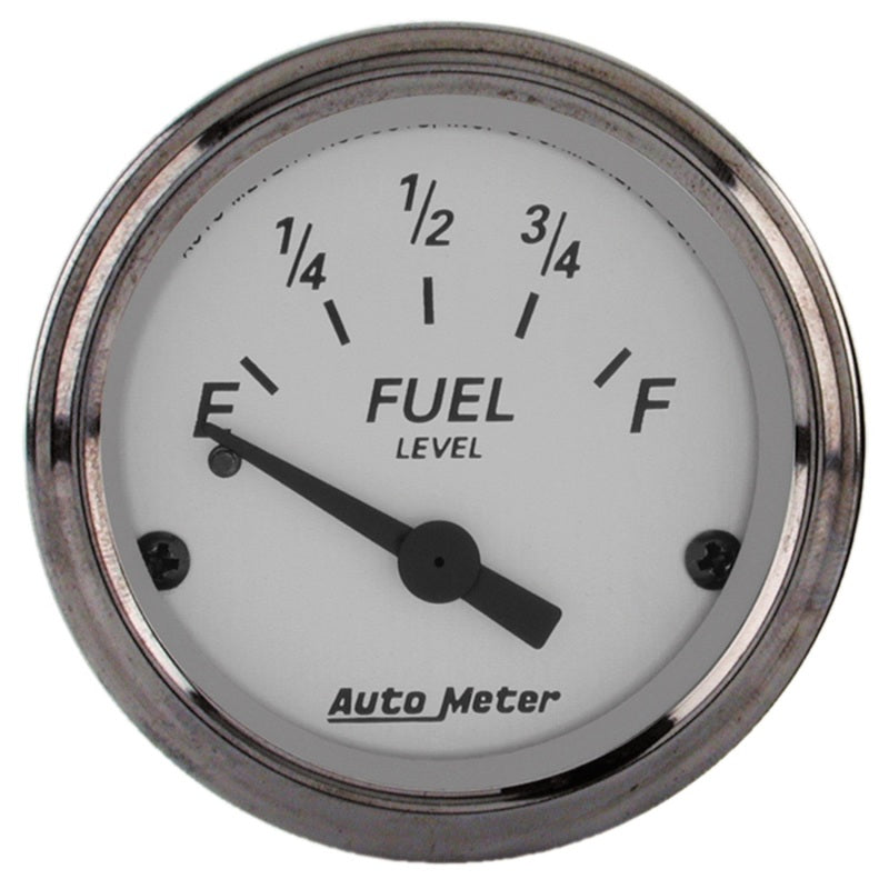 AutoMeter Gauge Fuel Level 2-1/16in. 0 Ohm(e) to 30 Ohm(f) Elec American Platinum AutoMeter Gauges