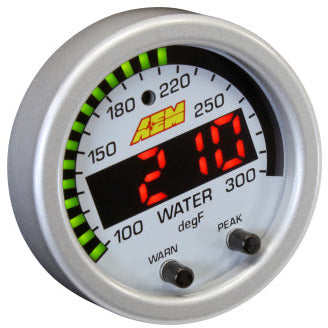 AEM X-Series Temperature 100-300F Gauge Kit (ONLY Black Bezel and Water Temp. Faceplate) AEM Gauges