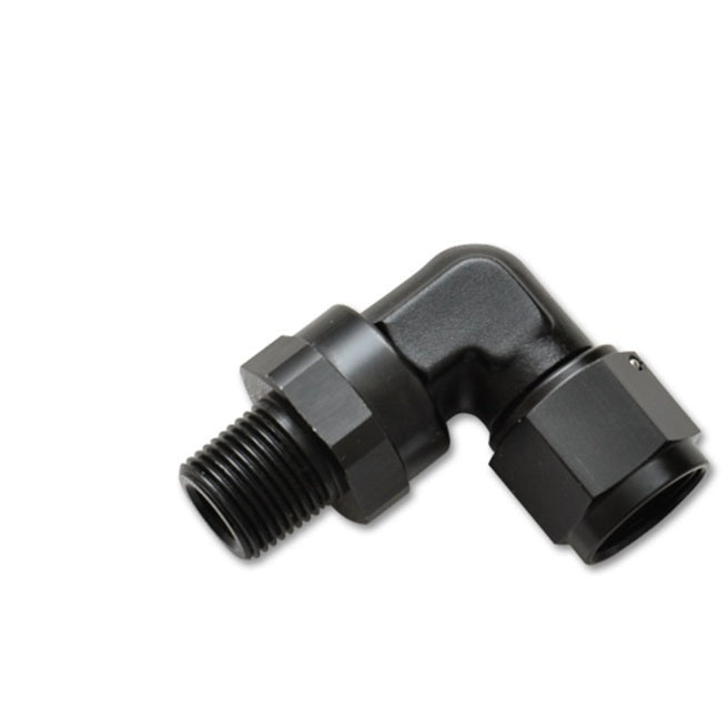 Vibrant -4AN to 1/8in NPT Female Swivel 90 Degree Adapter Fitting Vibrant Fittings